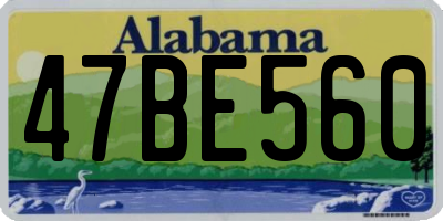AL license plate 47BE560