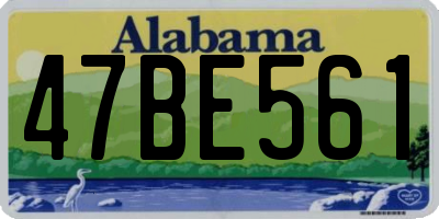 AL license plate 47BE561