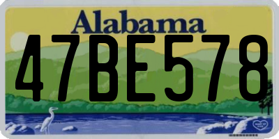 AL license plate 47BE578