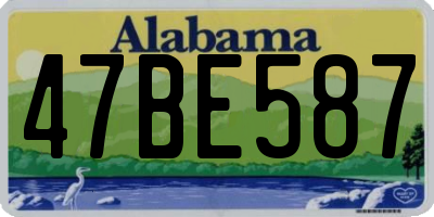 AL license plate 47BE587