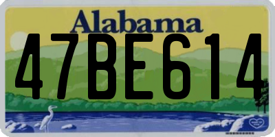 AL license plate 47BE614