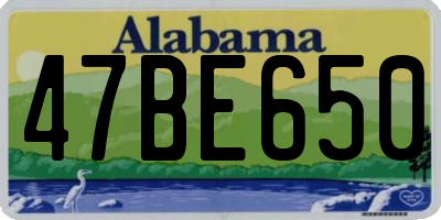 AL license plate 47BE650
