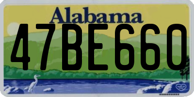 AL license plate 47BE660