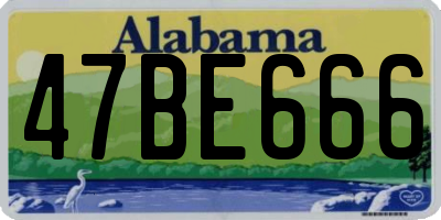 AL license plate 47BE666