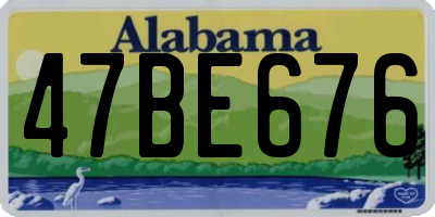 AL license plate 47BE676