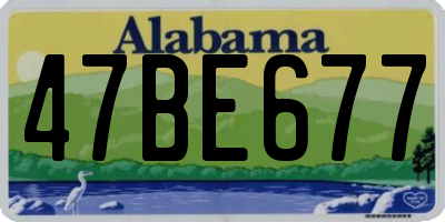 AL license plate 47BE677