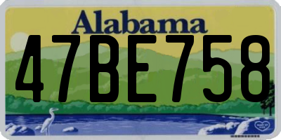 AL license plate 47BE758