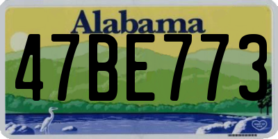 AL license plate 47BE773