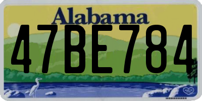 AL license plate 47BE784