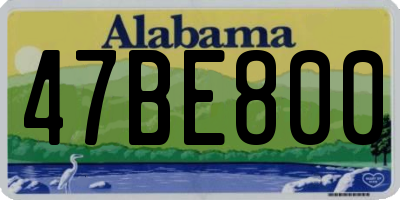AL license plate 47BE800