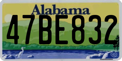 AL license plate 47BE832