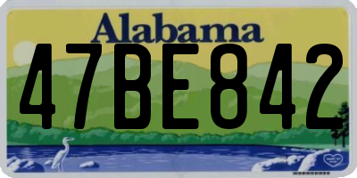 AL license plate 47BE842