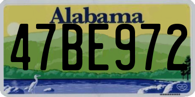 AL license plate 47BE972