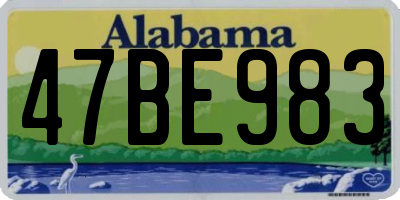 AL license plate 47BE983