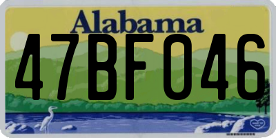 AL license plate 47BF046