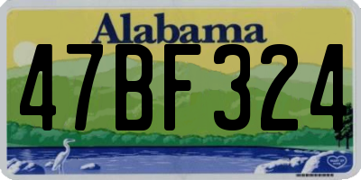AL license plate 47BF324