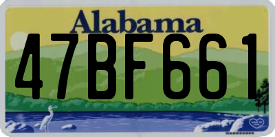 AL license plate 47BF661