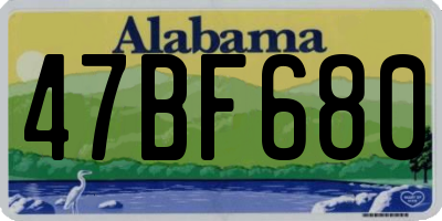 AL license plate 47BF680