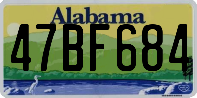 AL license plate 47BF684