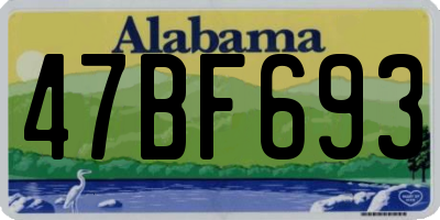 AL license plate 47BF693
