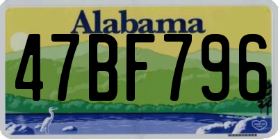 AL license plate 47BF796