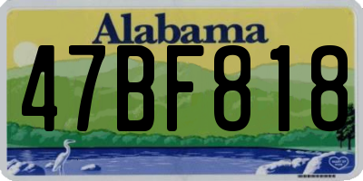 AL license plate 47BF818