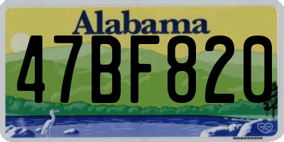 AL license plate 47BF820