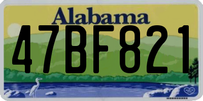 AL license plate 47BF821