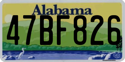 AL license plate 47BF826