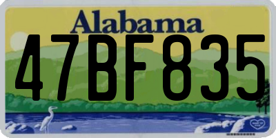 AL license plate 47BF835