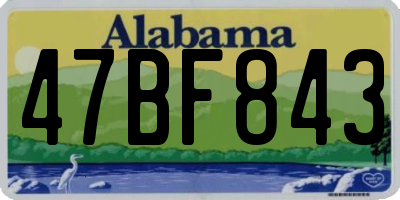 AL license plate 47BF843