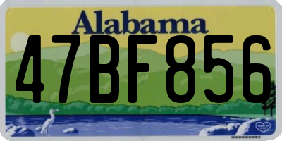 AL license plate 47BF856
