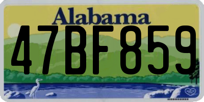 AL license plate 47BF859