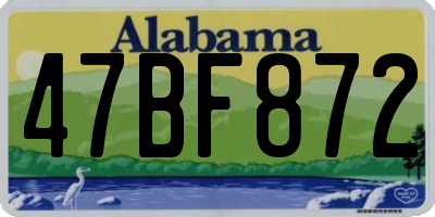 AL license plate 47BF872