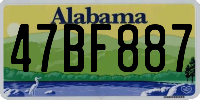AL license plate 47BF887