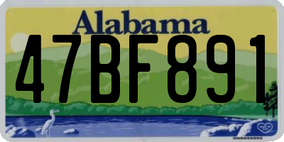 AL license plate 47BF891