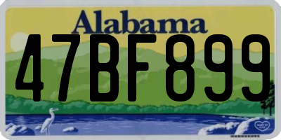 AL license plate 47BF899