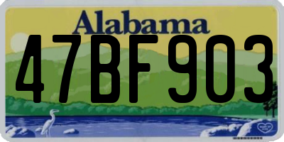 AL license plate 47BF903