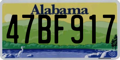 AL license plate 47BF917