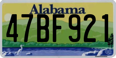 AL license plate 47BF921