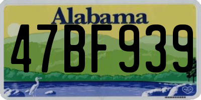 AL license plate 47BF939