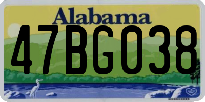 AL license plate 47BG038