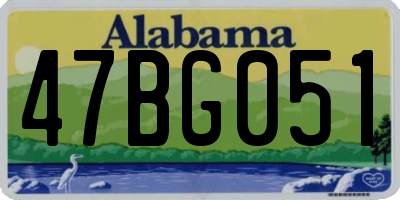 AL license plate 47BG051