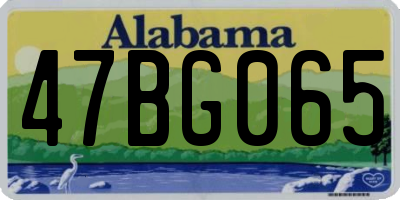 AL license plate 47BG065