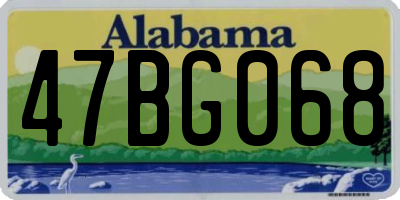 AL license plate 47BG068