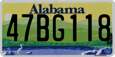 AL license plate 47BG118