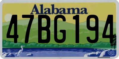 AL license plate 47BG194
