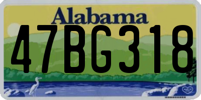 AL license plate 47BG318