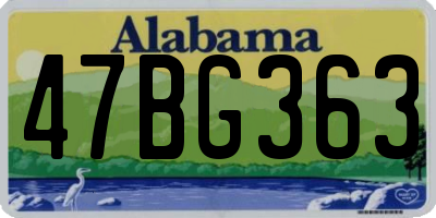 AL license plate 47BG363