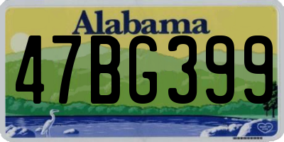AL license plate 47BG399